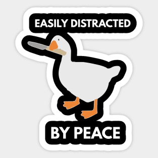 easily distracted by peace Sticker